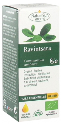 NatureSun Aroms Olejek Eteryczny z Ravintsary (Cinnamomum Camphora) Organiczny 10 ml