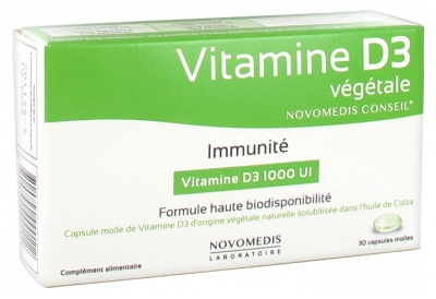 Laboratoire Novomedis Immunité Vitamine D3 1000 UI 30 Capsules Molles
