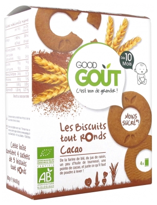 Good Goût Biscuits Tout Ronds Cacao Dès 10 Mois Bio 20 Biscuits