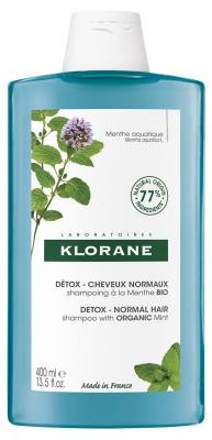 Klorane Détox - Cheveux Normaux Shampoing à la Menthe Bio 400 ml