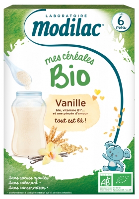 Modilac My Organic Cereals From 6 Months Vanilla 250g