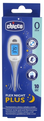 Chicco Flex Night Plus Thermomètre Clinique Rectal et Oral 0 Mois et +