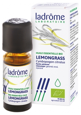 Ladrôme Æterisk Olie Lemongrass (Cymbopogon citratus) Økologisk 10 ml