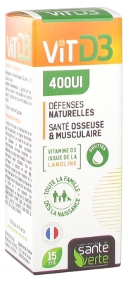 Santé Verte Vitamin D3 400UI 15ml