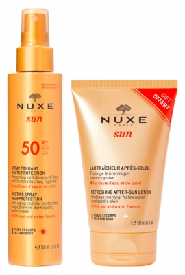 Nuxe Sun Melting Spray High Protection SPF50 150ml + Refreshing After-Sun Lotion 100ml Free