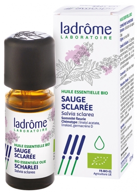Ladrôme Huile Essentielle Sauge Sclarée (Salvia sclarea) Bio 10 ml