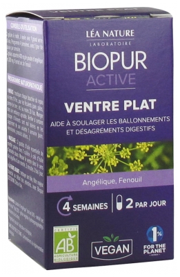 Biopur Active Flat Belly Organic 48 Vegetable Capsules