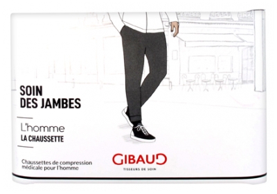 Gibaud Venactif Optimum Tech Chaussettes de Compression Médicale pour Homme Classe 2 Noir