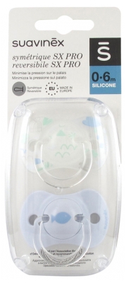 Suavinex 2 Reversible Soothers with Teat SX Pro 0 to 6 Months - Model: Fish and sea blue