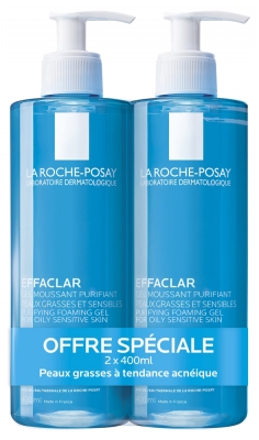 La Roche-Posay Effaclar Gel Espumoso Purificante Lote de 2 x 400 ml