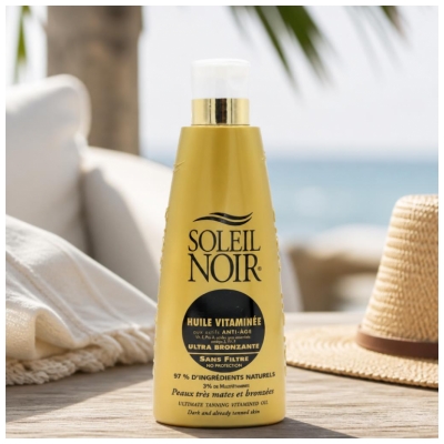 Soleil Noir Huile Vitaminée Ultra-Bronzante Sans Filtre 150 ml