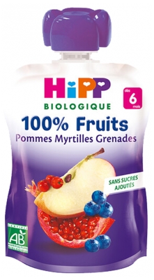 HiPP 100% Fruit Gourd Apples Blueberries Pomegranates from 6 Months Organic 90g