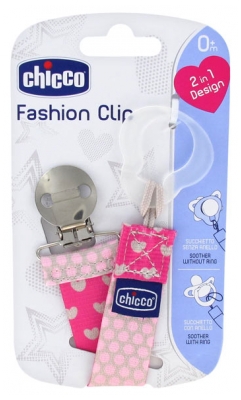 Chicco Ribbon Soother-Clipper 2-in-1 0 Month and +