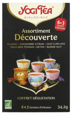 Yogi Tea Bio Objevné assortiment 6 x 3 sáčky