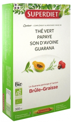 Super Diet Quatuor Guarana Brûle-Graisse Bio 20 Ampoules