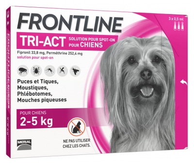 Frontline TRI-ACT Dogs 2-5kg 3 Pipettes