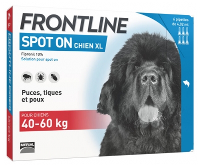 Frontline Spot-On Chien XL (40-60 kg) 6 Pipettes