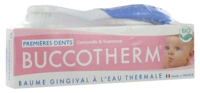 Buccotherm Kit Organico per i Primi Denti 0-2 Anni - Colore: Spazzolino da denti blu