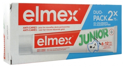 Elmex Dentifrice Junior Lot de 2 x 75 ml