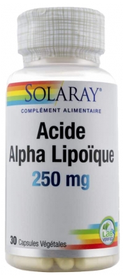 Solaray Alpha Lipoic Acid 250mg 30 Capsules Vegetable