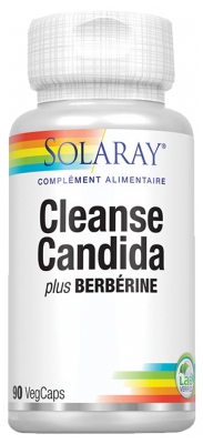 Solaray Cleanse Candida Plus Berbérine 90 Capsules Végétales