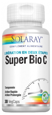 Solaray Super Bio C 30 Capsules Végétales