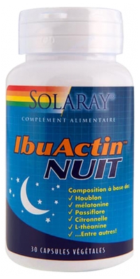 Solaray IbuActin Noite 30 Cápsulas Vegetais