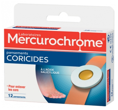 Mercurochrome 12 Pansements Coricides