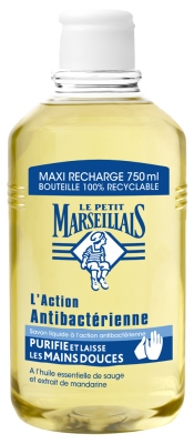 Le Petit Marseillais Savon Liquide à l'Action Antibactérienne Maxi Recharge 750 ml