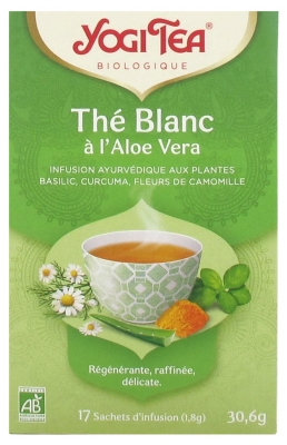 Yogi Tea Beli čaj z Aloe Vero Bio 17 vrečkic