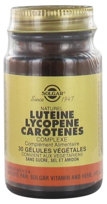 Solgar Lutein Lycopene Carotene Complex 30 Vegetable Capsules