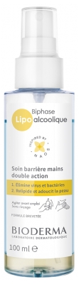 Bioderma Biphase Lipo Alcoolique Soin Barrière Mains Double Action 100 ml