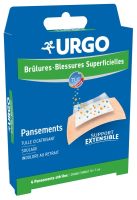 Urgo Burns Superficial Wounds 4 Sterile Bandages