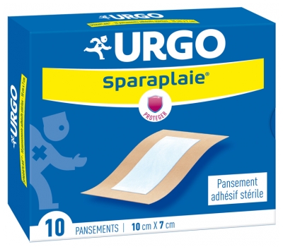 Urgo Sparaplaie Adhesive Sterile Dressing 10 x 7cm 10 Dressings