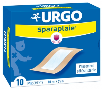 Urgo Sparaplaie Sterilní adhezivní náplast 10 x 7 cm 10 náplastí