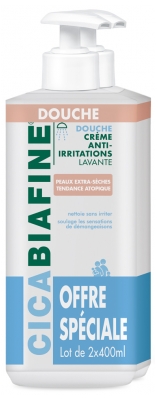 CicaBiafine Douche Crème Anti-Irritations Lavante Lot de 2 x 400 ml