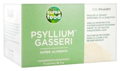 Exopharm Psyllium Gasseri 15 Sachets (à consommer de préférence avant fin 09/2021)
