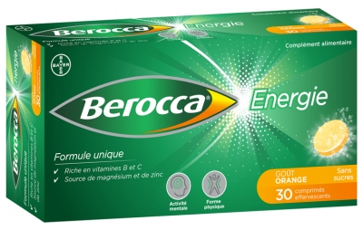 Berocca Energy Orange Flavour 30 Effervescent Sugar Free Tablets