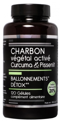 Nutrivie Carbone Vegetale Attivato Curcuma e Tarassaco 120 Capsule