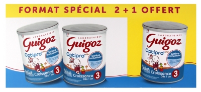 Guigoz Optipro 3 Growth Milk From 1 Year 2 x 800g + 800g Free