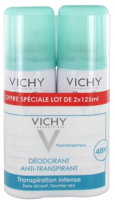 Vichy Deodorant Anti-Transpirant 48h-Wirkung Packung von 2 x 125 ml