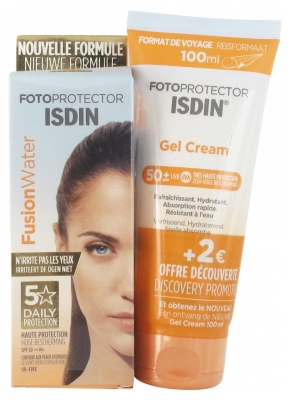 Isdin Fotoprotector Fusion Water SPF50 50 ml + Gel Cream SPF50+ 100 ml