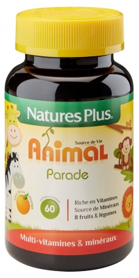Natures Plus Animal Parade Source De Vie Enfant Flavour Orange 60 Compresse