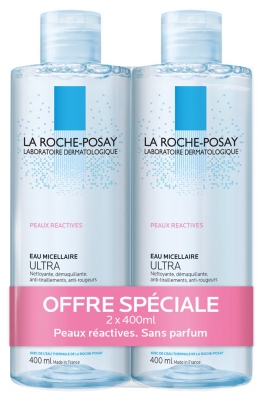 La Roche-Posay Ultra Mizellenwasser Für Reaktive Haut 2 x 400 ml