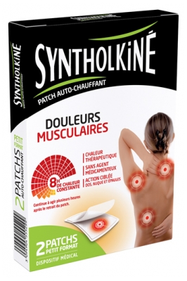 SyntholKiné Patch Chauffant Douleurs Musculaires Dos/Nuque/Épaules 2 Patchs