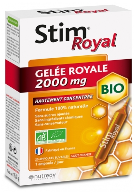 Nutreov Stim Royal Jelly 2000mg Organic 20 Vials