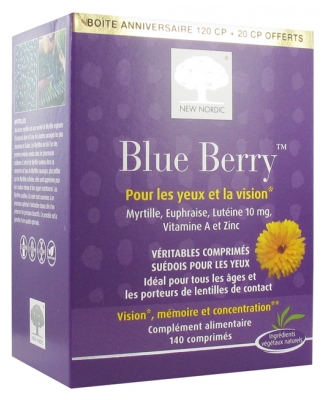 New Nordic Blue Berry 120 Tablets + 20 Free Tablets