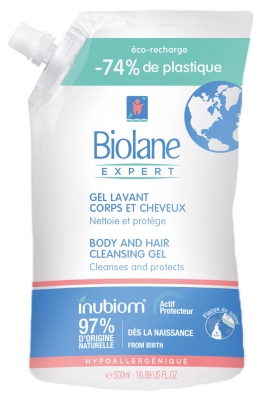 Biolane Expert Gel Lavant Corps Et Cheveux Eco Recharge 500 Ml