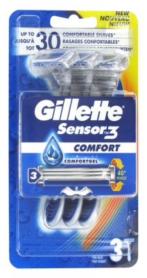 Gillette Sensor3 Comfort 3 Rasoirs Jetables