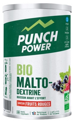 Punch Power Biomaltodextrine Boisson Avant l'Effort 500 g - Saveur : Fruits Rouges (à consommer de préférence avant fin 10/2021)